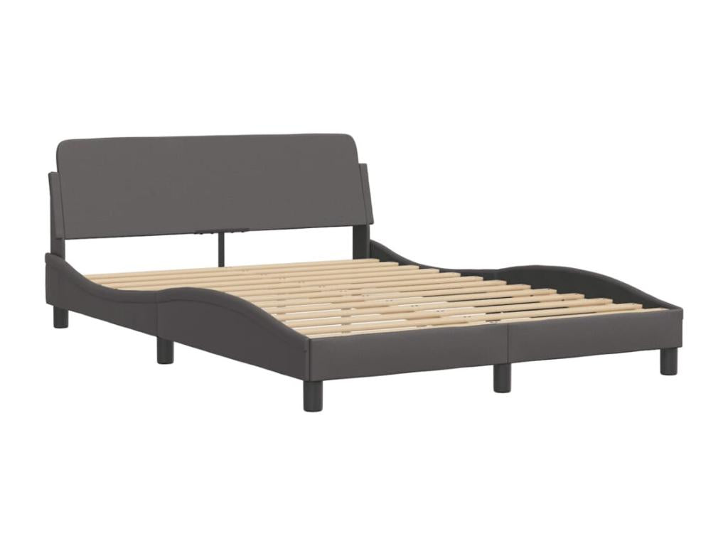 Matelas en similicuir gris, 120 x 200 cm