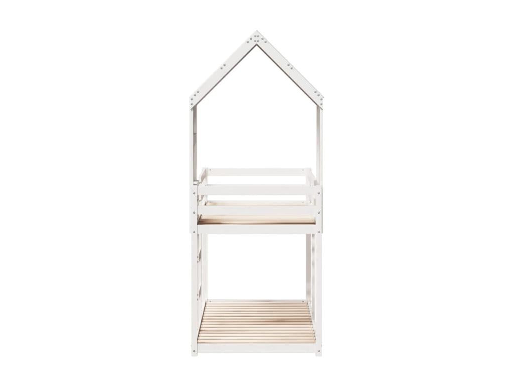 Lit en bois massif blanc, 80 x 200 cm - dlz1766575162976