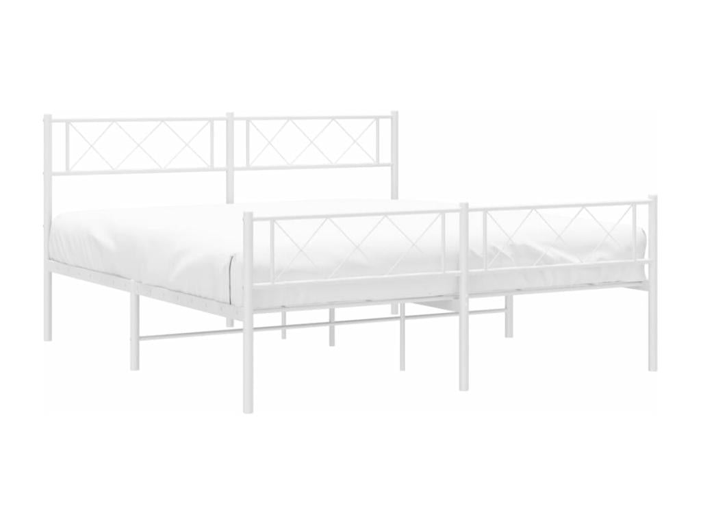 Matelas en métal blanc, 140 x 190 cm