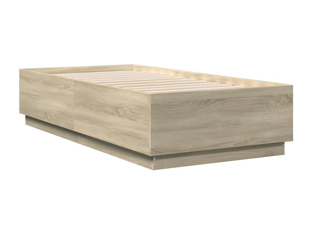 Matelas en bois de chêne brun, 90 x 190 cm