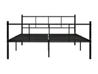 Lit en métal noir, 140 x 200 cm