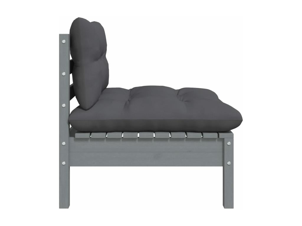 Ensemble de mobilier de jardin en pin gris - dlz1766575627305