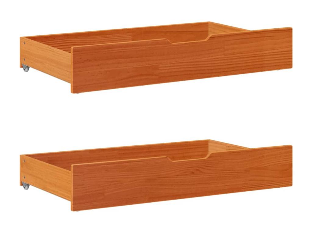 Cadre de lit en pin brun, 200 x 200 cm