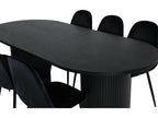 Table en velours noir