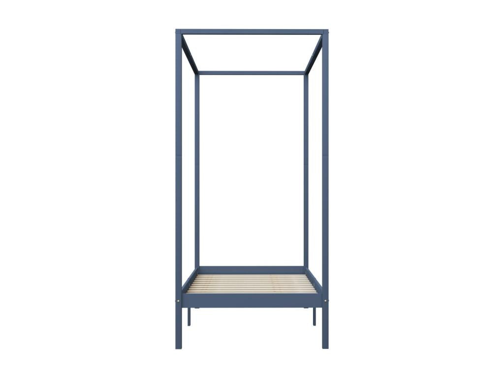 Cadre de lit en pin gris, 100 x 200 cm