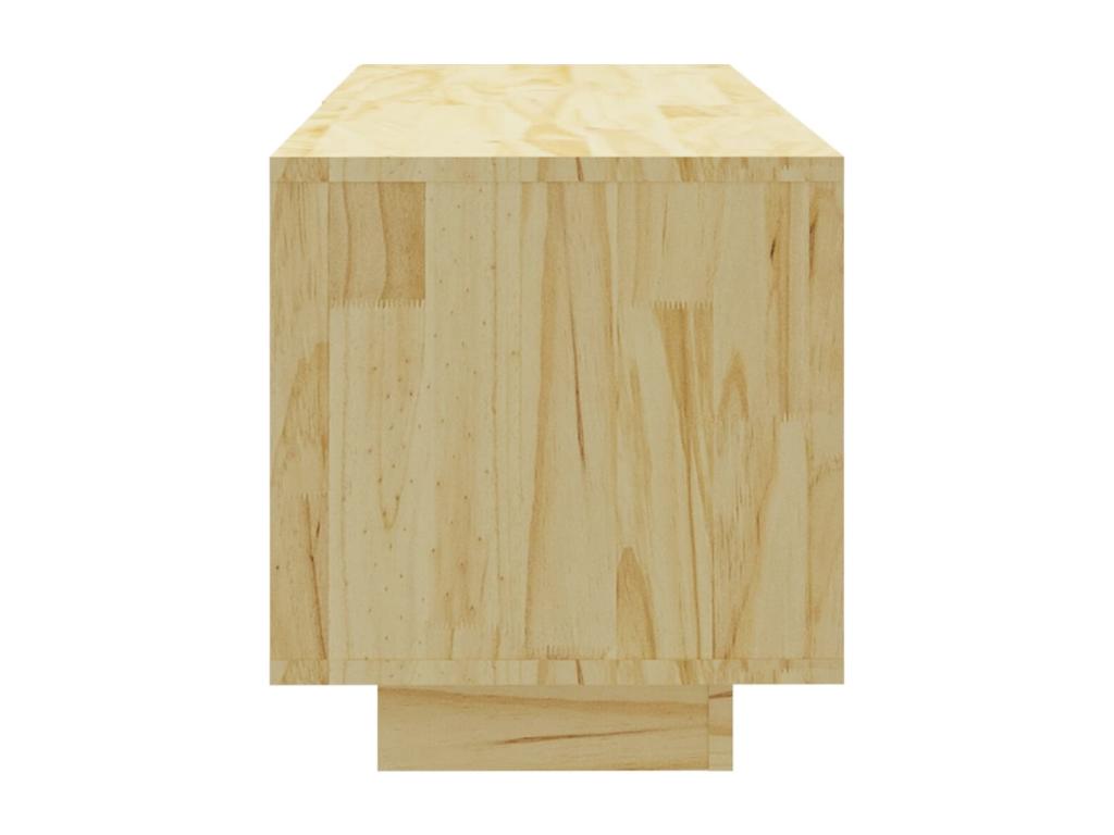 Meuble TV en pin brun, 110 x 30 x 33,5 cm