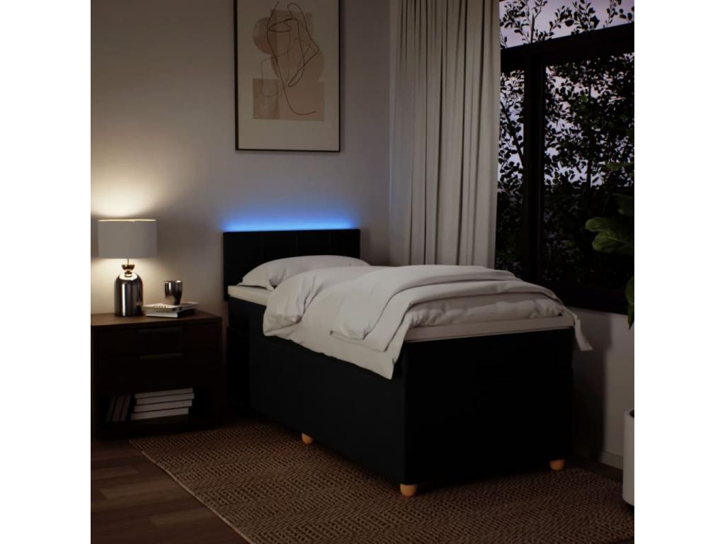 Matelas en tissu noir, 80 x 200 cm