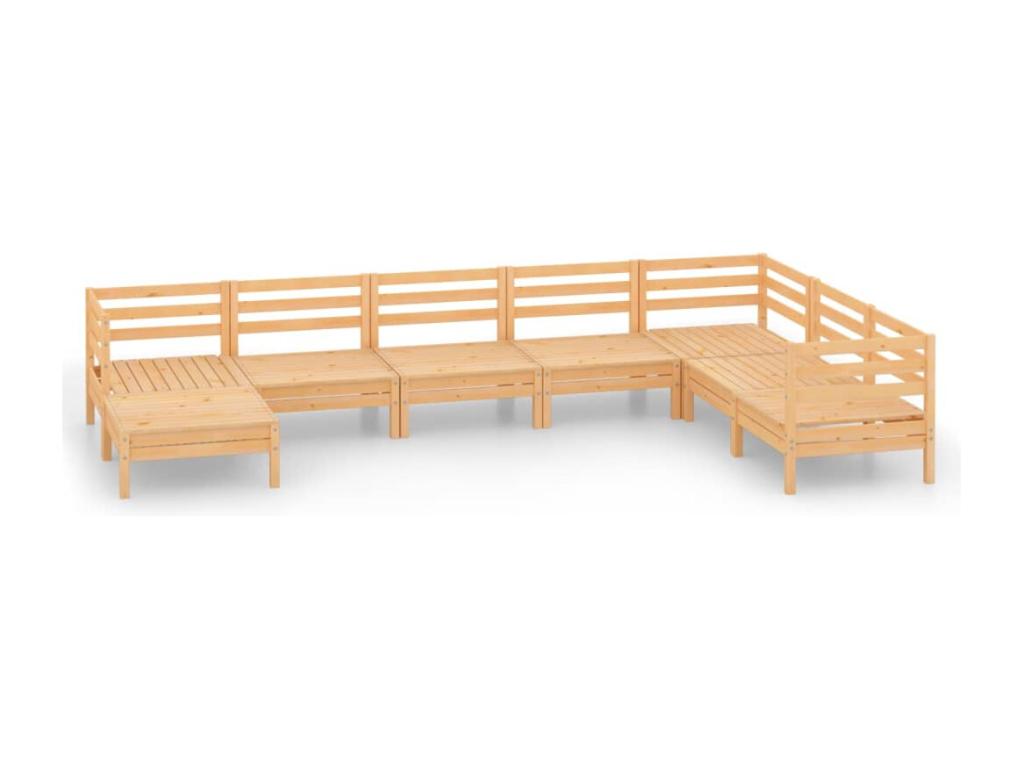 Ensemble de mobilier de jardin en pin brun - dlz1766575002745