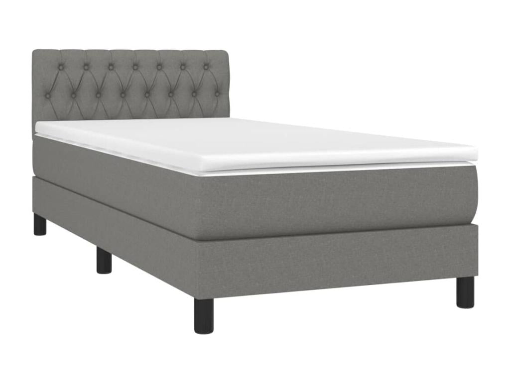 Matelas en tissu gris, 90 x 190 cm