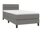 Matelas en tissu gris, 90 x 190 cm
