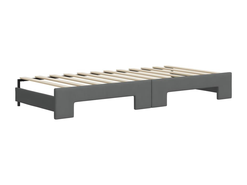 Matelas en tissu gris, 80 x 200 cm - dlz1766575299870