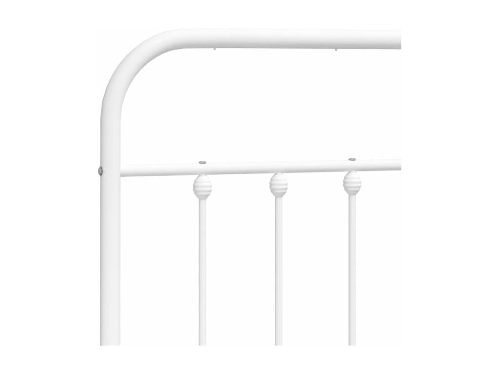 Cadre de lit en métal blanc, 120 x 190 cm