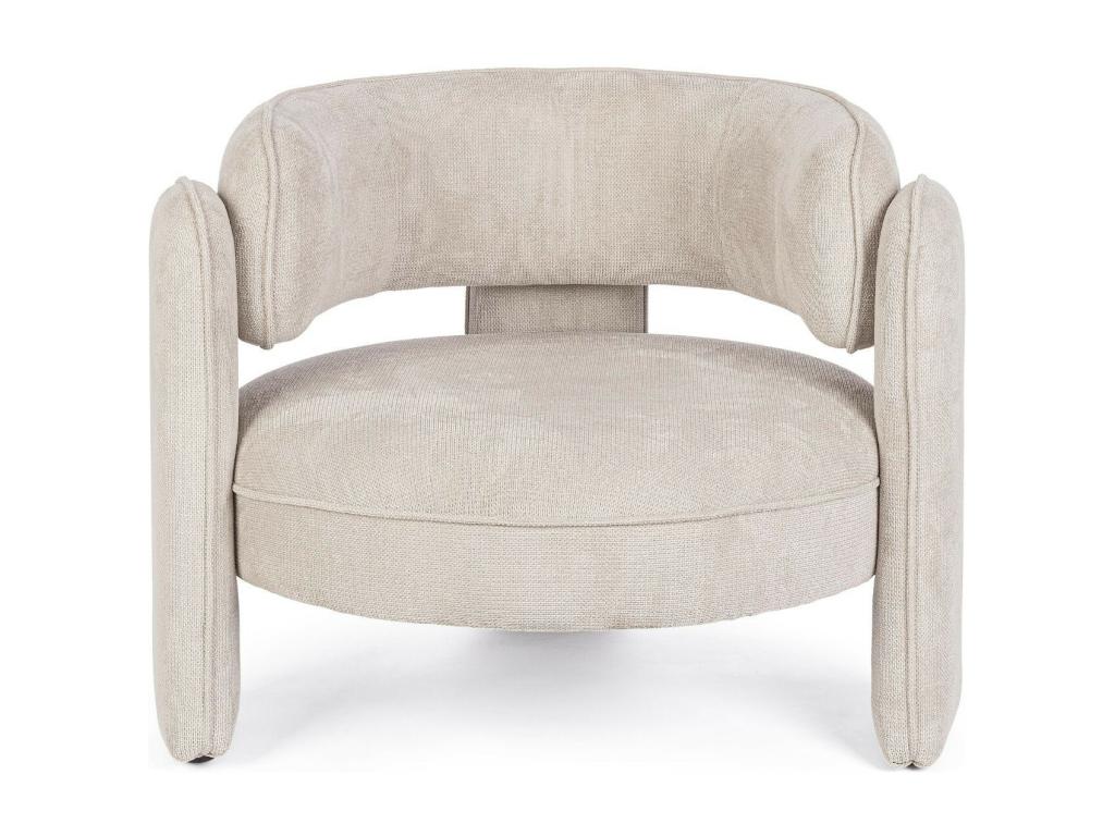 Fauteuil d'appoint en tissu beige
