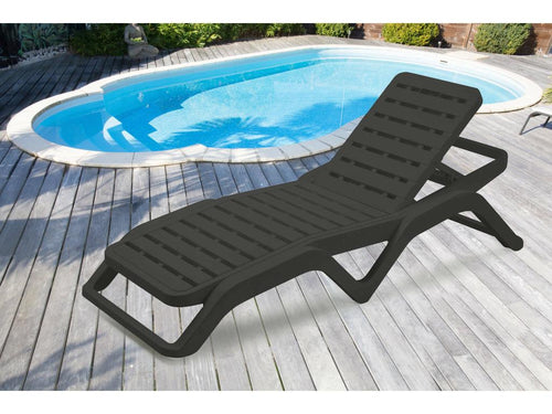 Chaise longue anthracite