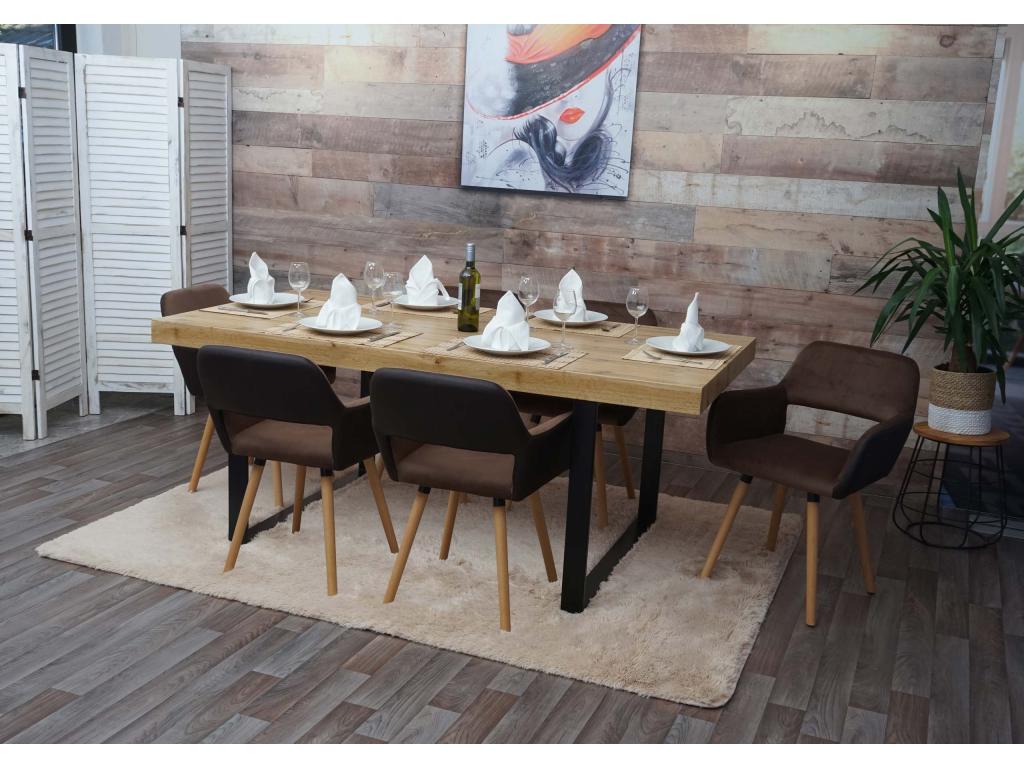 Fauteuil en similicuir marron