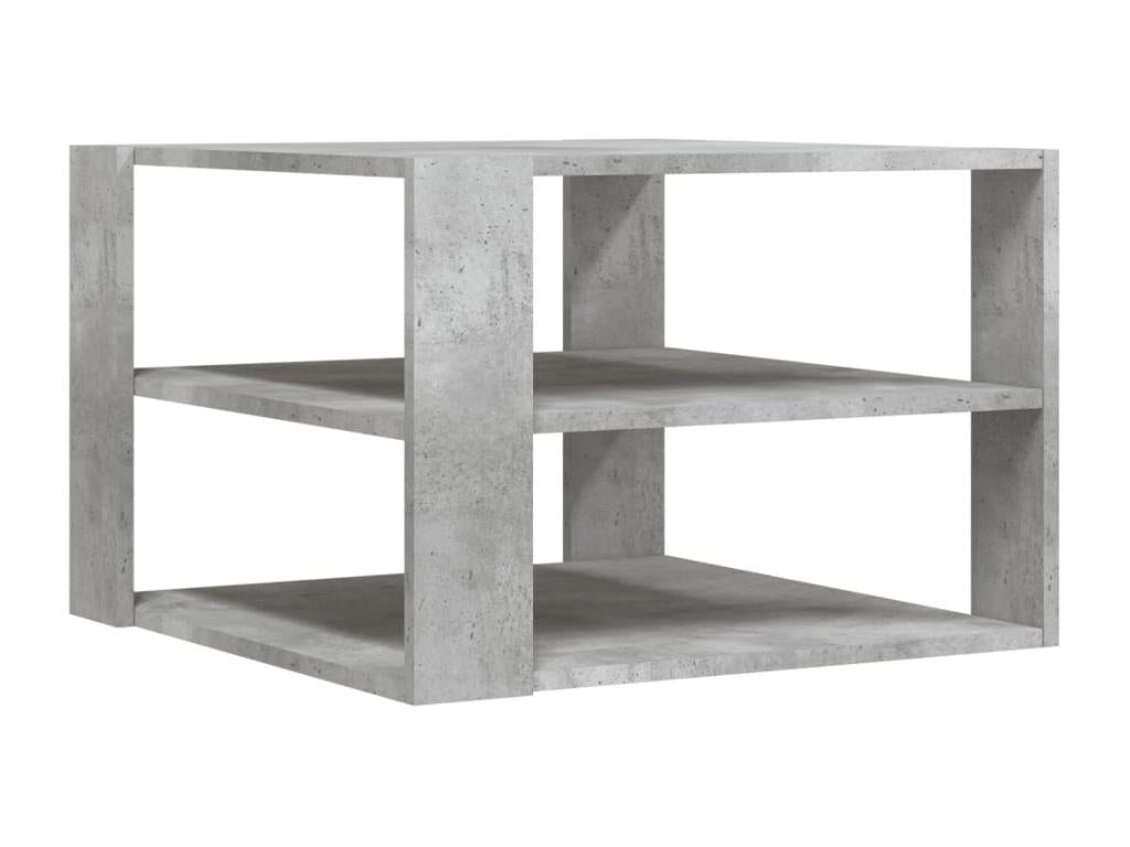 Table basse en bois d'ingénierie gris, 59,5 x 59,5 x 40 cm