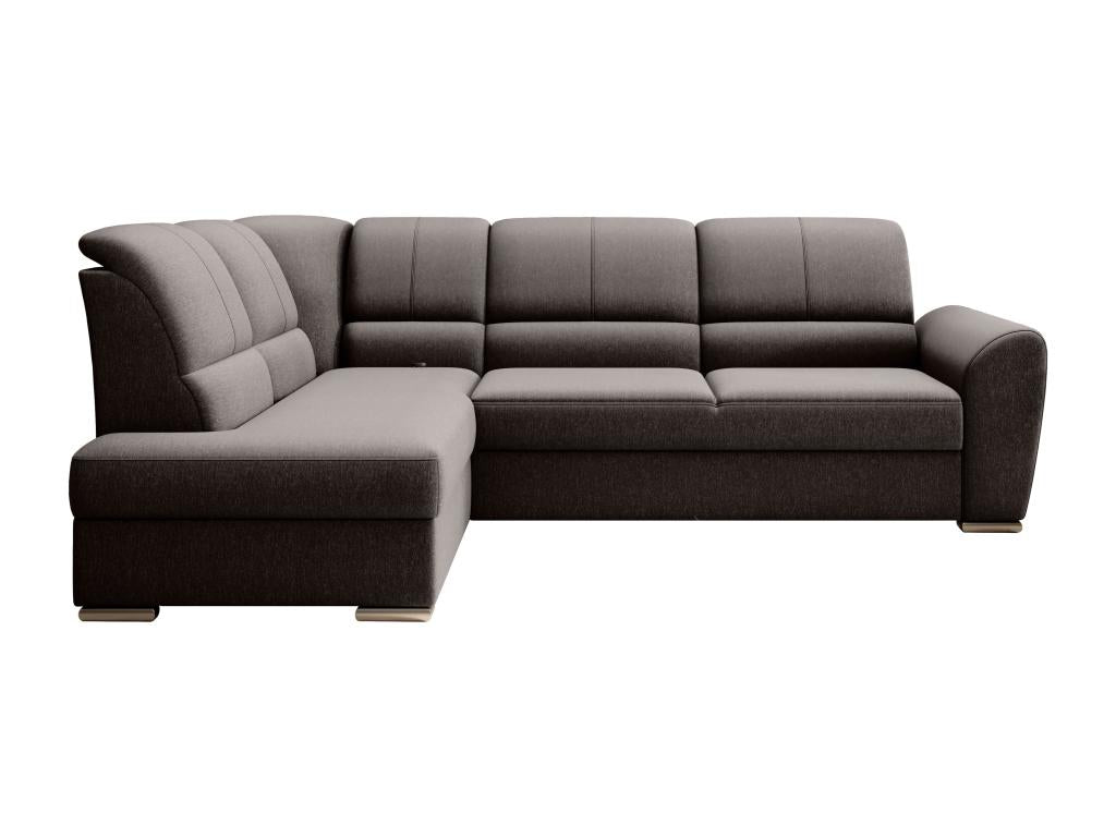 Canapé-lit en tissu marron