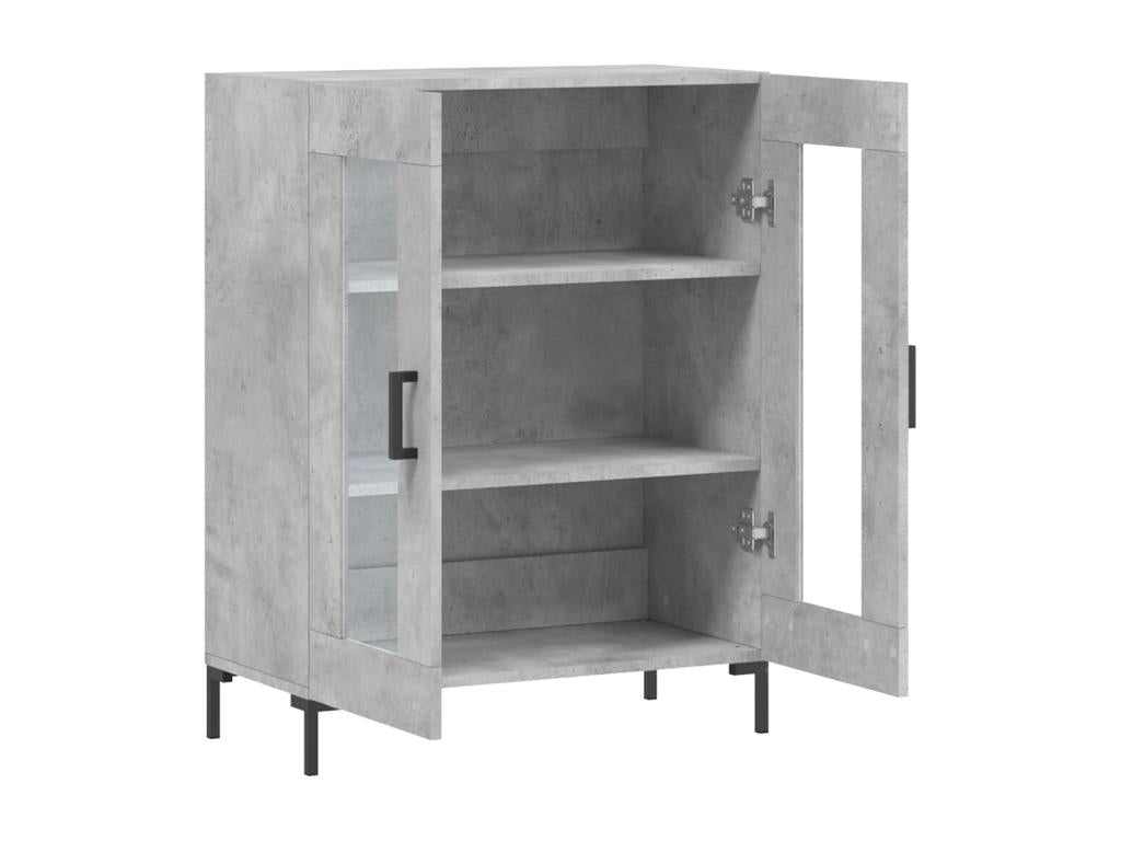 Buffet en bois d'ingénierie gris, 69,5 x 34 x 90 cm