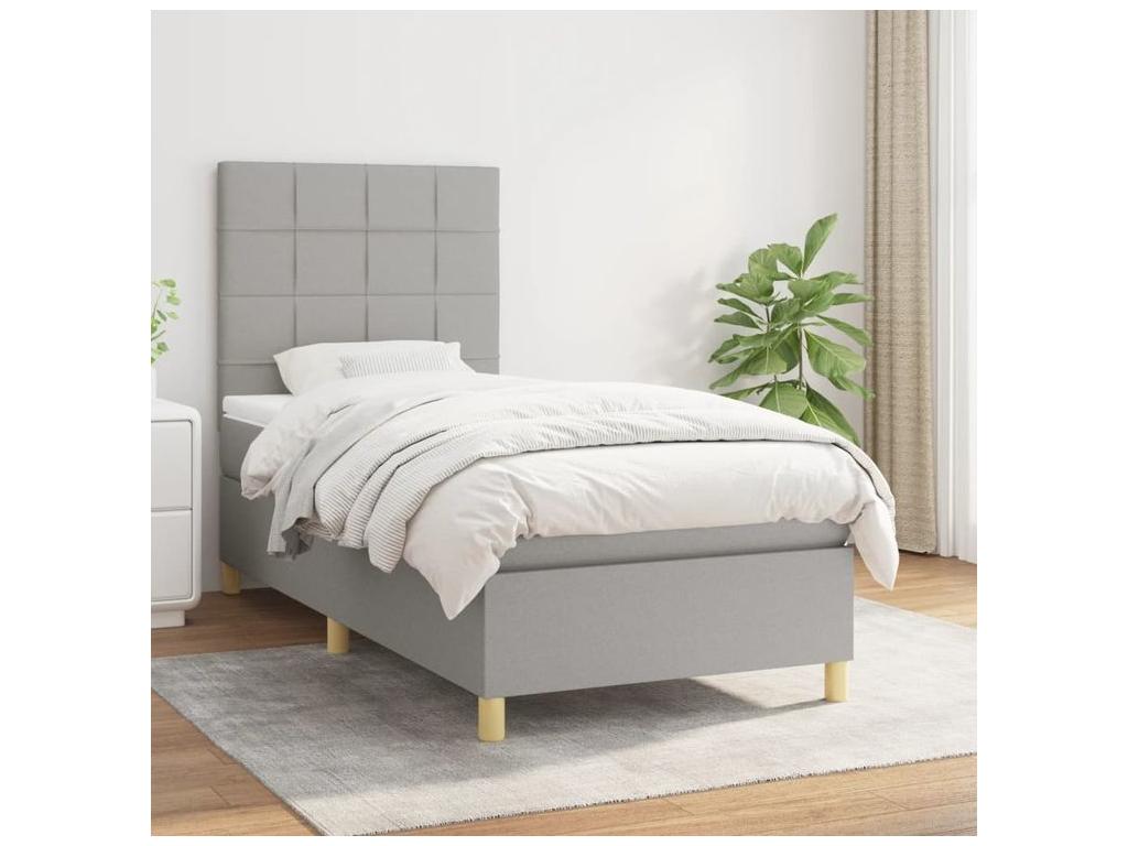 Matelas en tissu blanc, 90 x 190 cm - dlz1766575547420