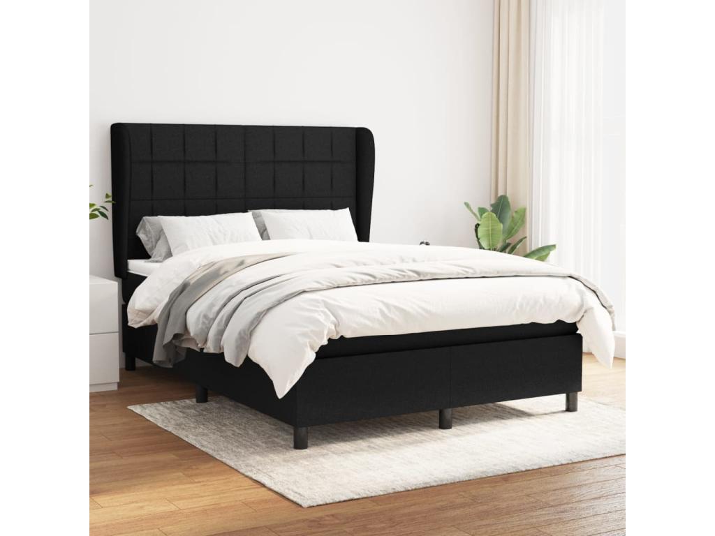 Matelas en tissu noir, 140 x 190 cm - dlz1766574911803