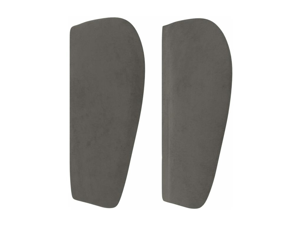 Lit en velours gris, 93 x 23 x 78 cm