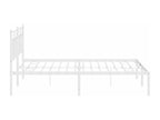 Cadre de lit en métal blanc, 160 x 200 cm