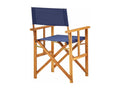 Chaise bleue en bois massif
