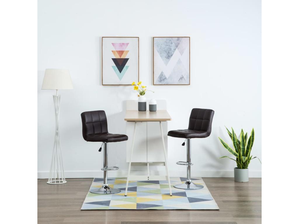 Meubles de maison en similicuir marron