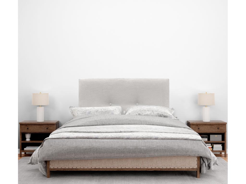 Lit en velours blanc, 90 x 60 cm