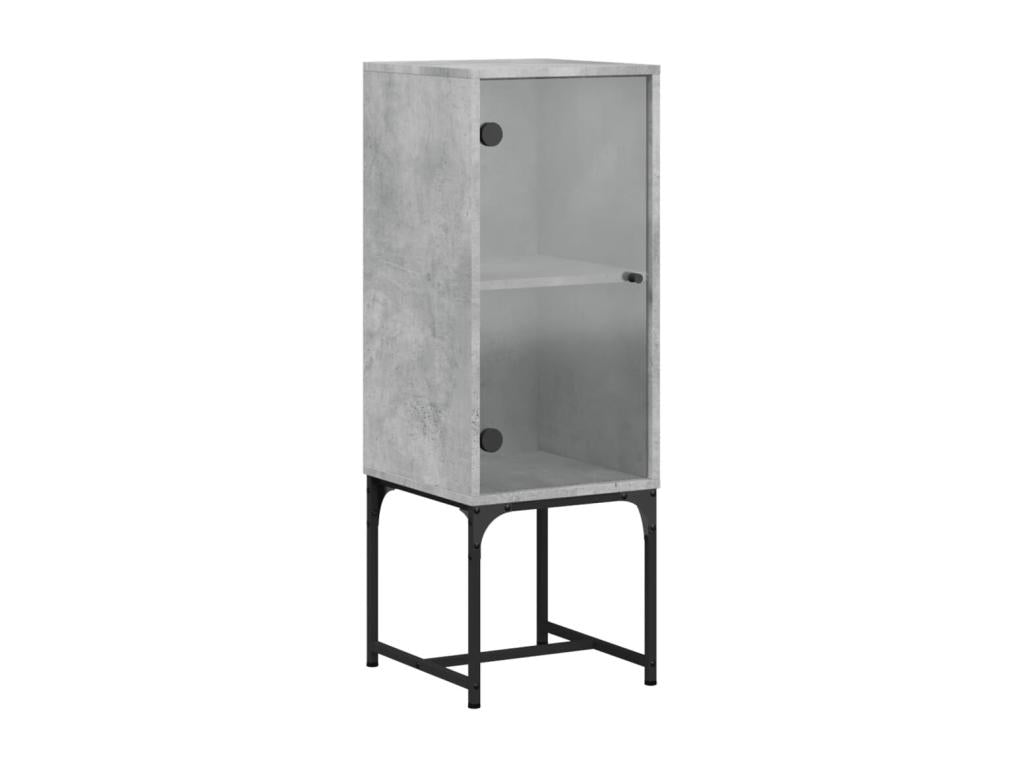 Armoire en verre gris, 35 x 37 x 100 cm