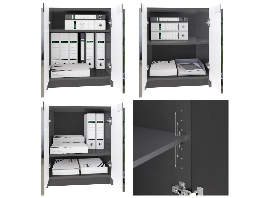 Armoire en chêne noir, 51 x 60,5 x 54 cm