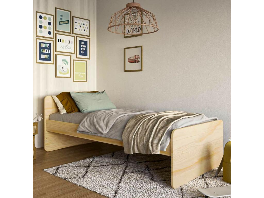 Matelas en bois massif naturel, 90 x 200 cm