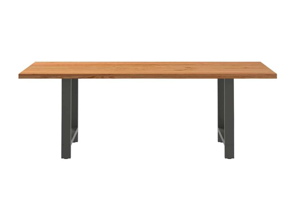 Table de salle à manger en chêne brun