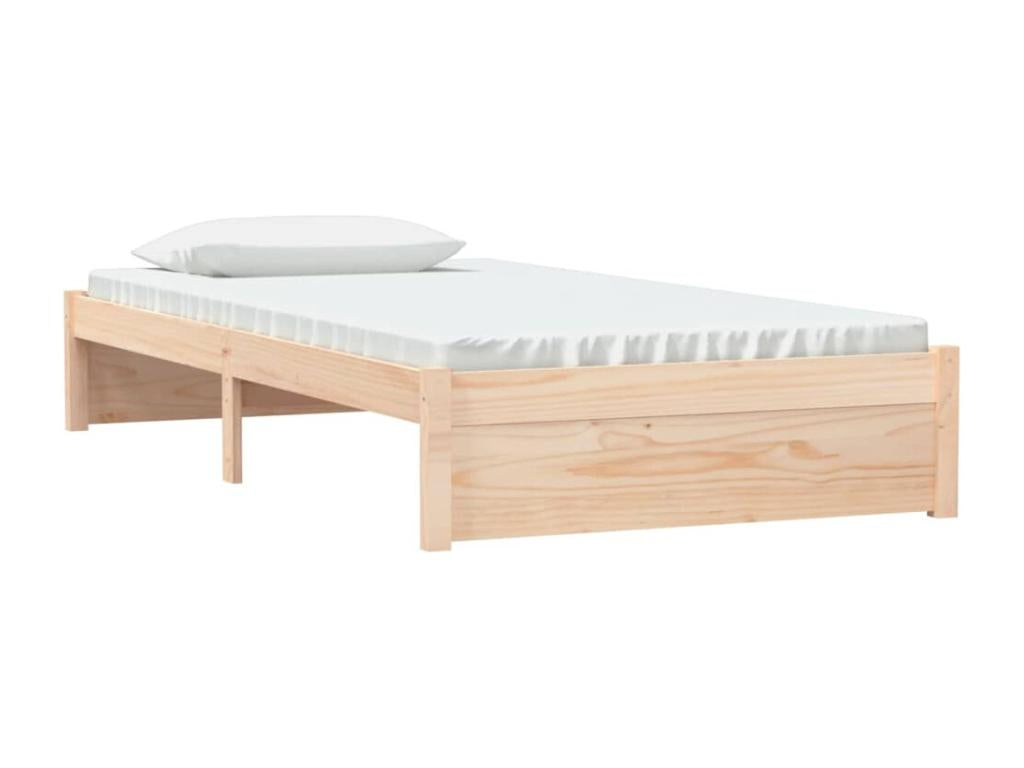 Cadre de lit en bois massif blanc, 100 x 200 cm - dlz1766575405065