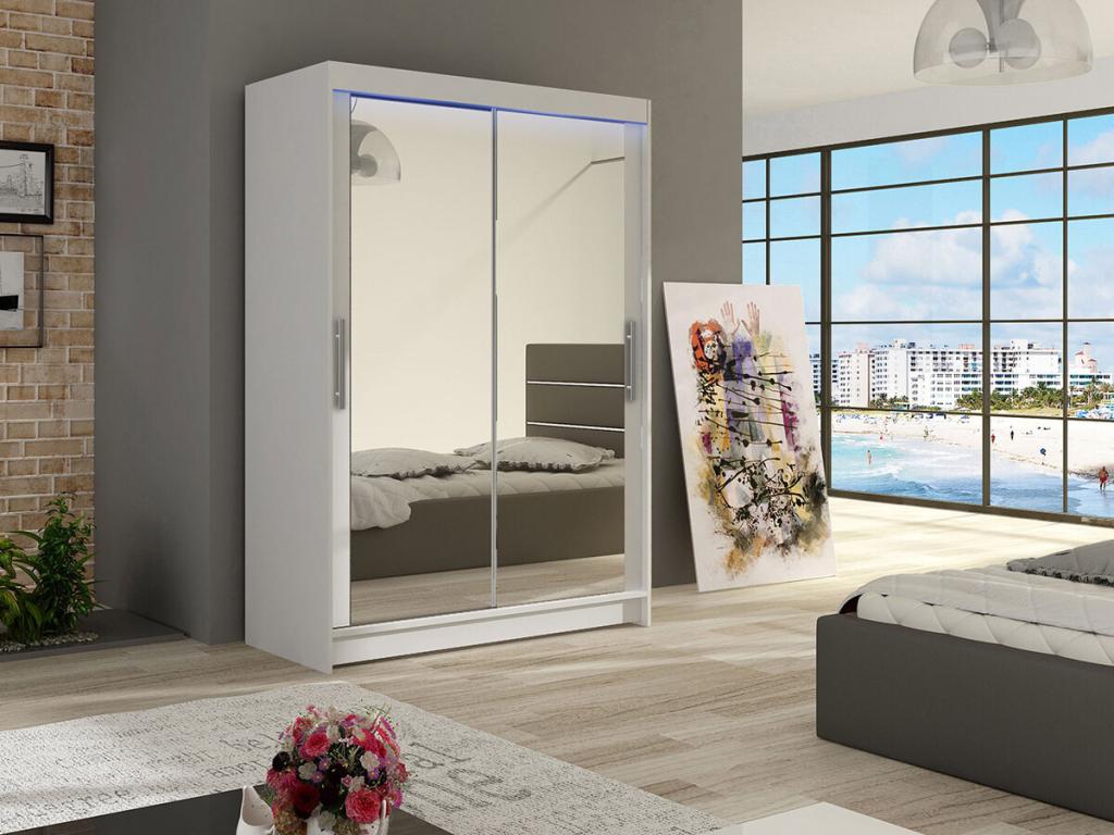 Armoire blanche, 200 x 120 x 58 cm