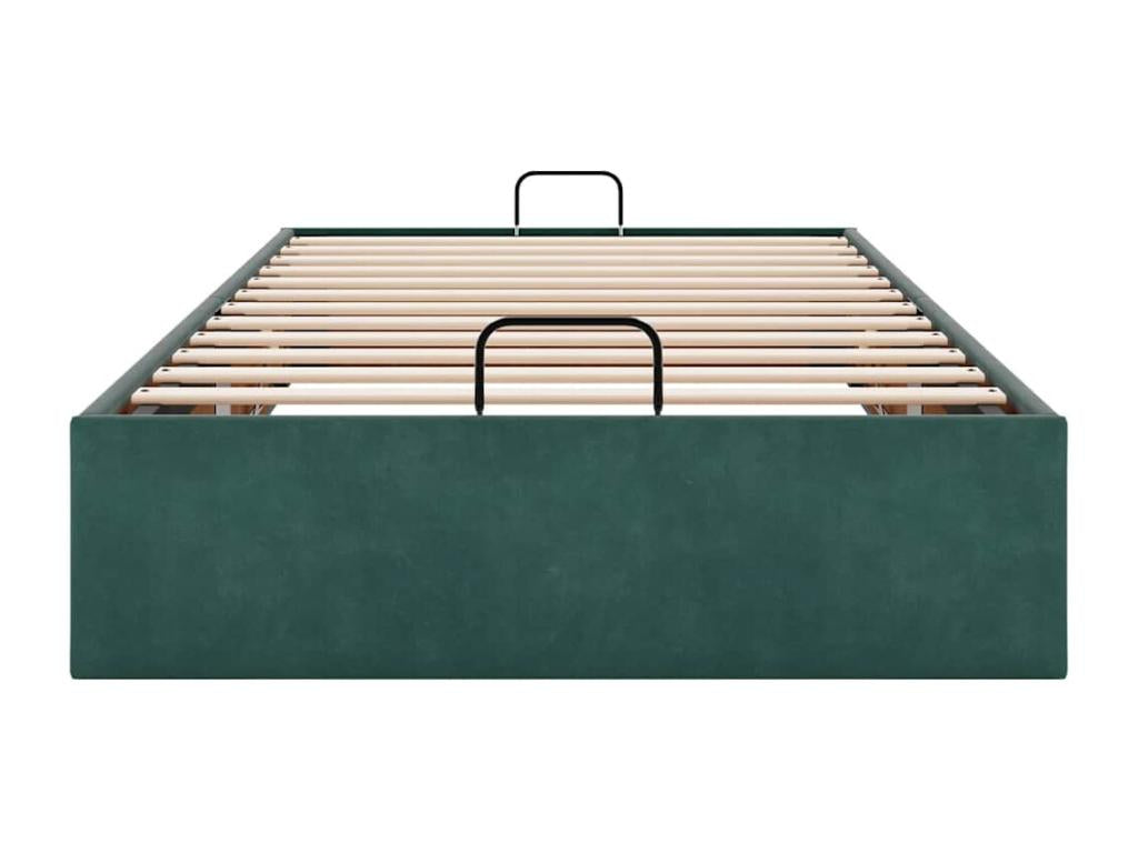 Matelas en velours vert, 90 x 200 cm