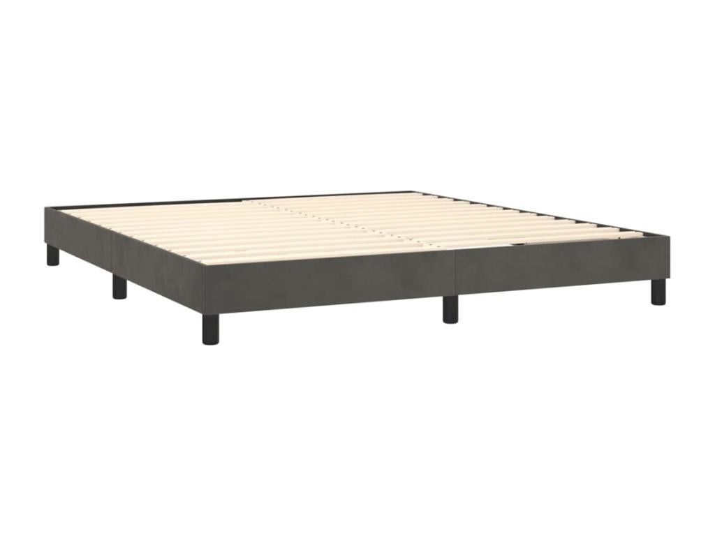 Matelas en velours gris, 180 x 200 cm