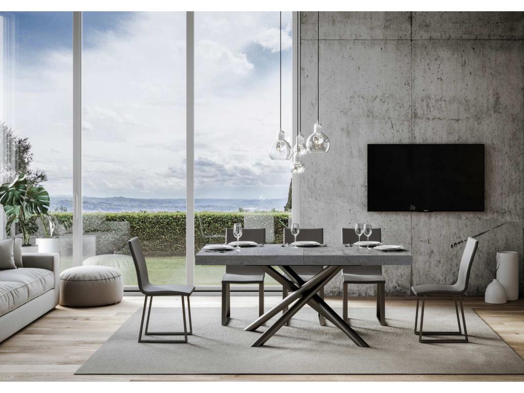 Table grise, 90 x 200 cm