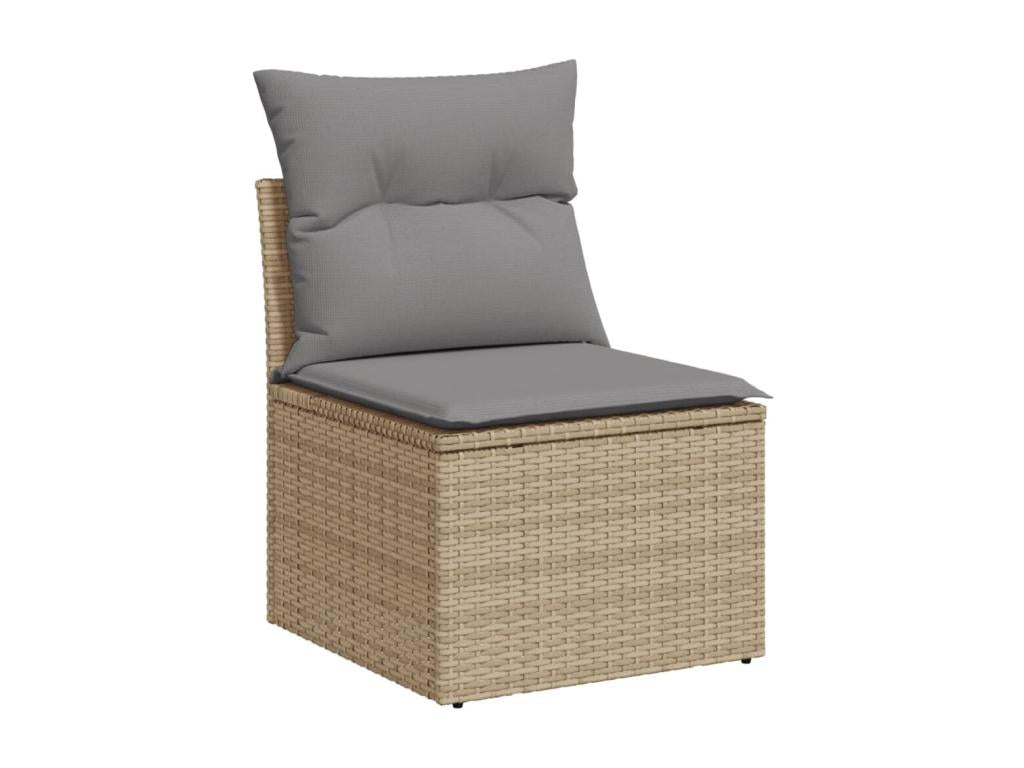 Ensemble de mobilier de jardin en résine tressée beige - dlz1766575268666