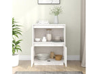 Buffet en bois massif blanc, 60 x 34 x 75 cm