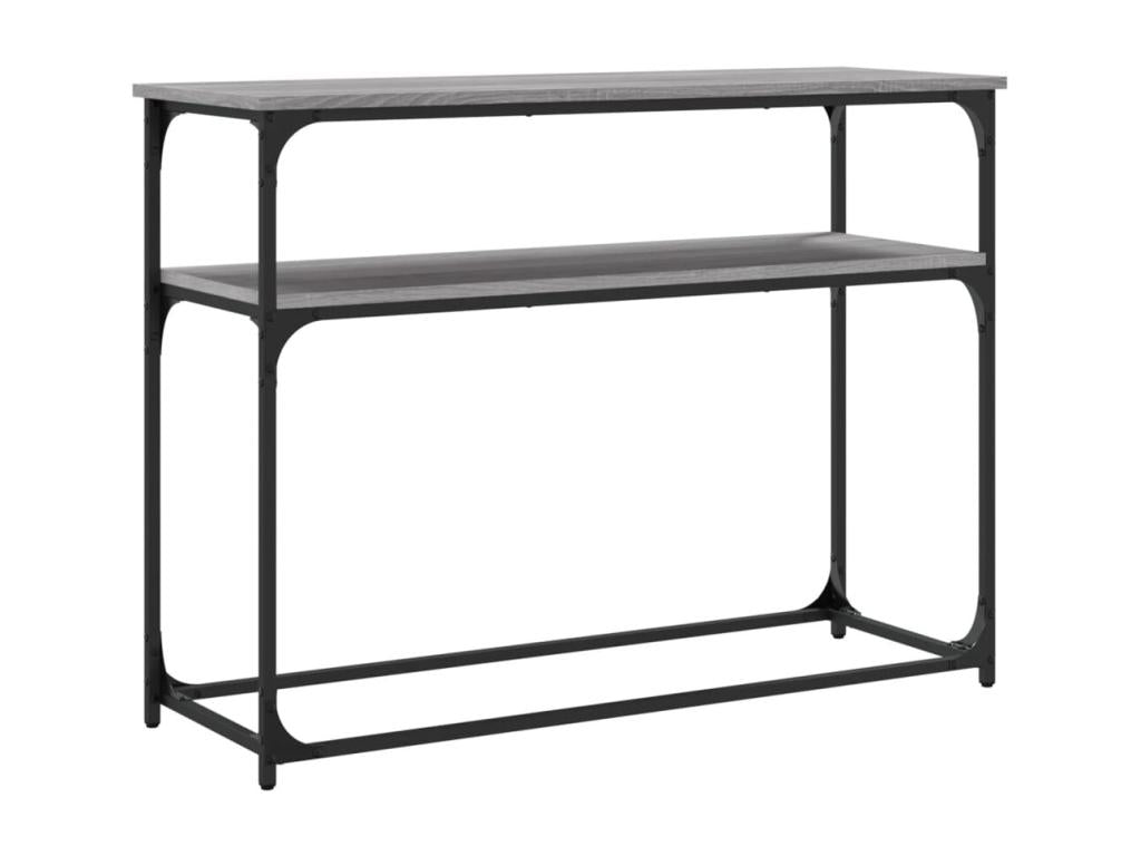 Table en bois d'ingénierie gris, 100 x 35,5 x 75 cm