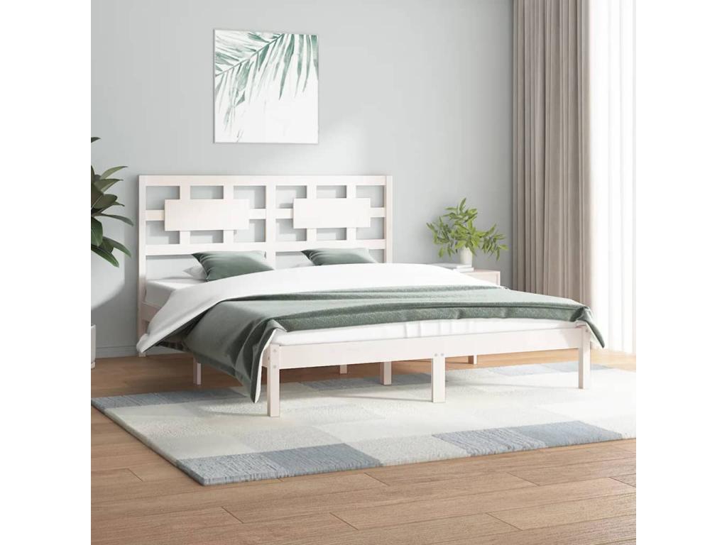 Matelas en bois de pin blanc, 140 x 200 cm