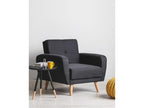 Fauteuil d'appoint en tissu noir