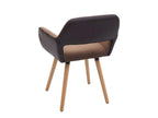 Fauteuil en similicuir marron
