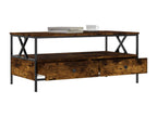 Table basse en bois composite marron, 100 x 51 x 45 cm