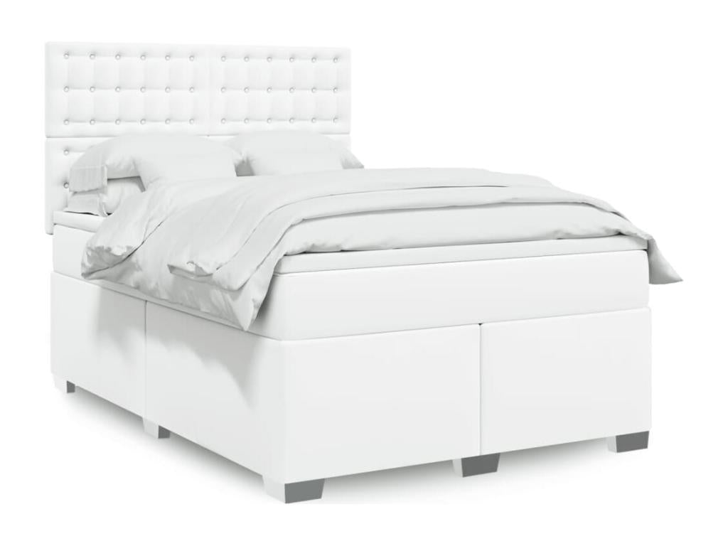Matelas en similicuir blanc, 140 x 200 cm