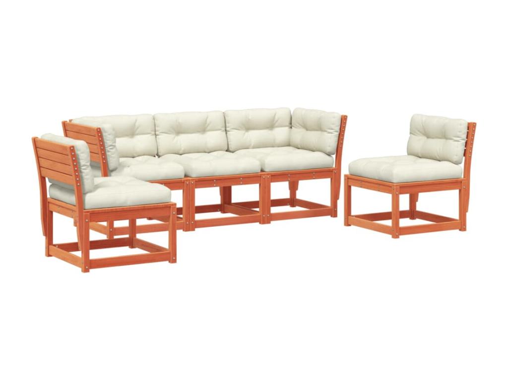 Ensemble de mobilier de jardin en pin naturel