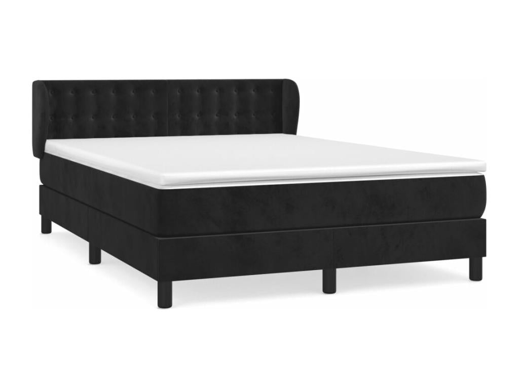 Matelas en velours noir, 140 x 200 cm