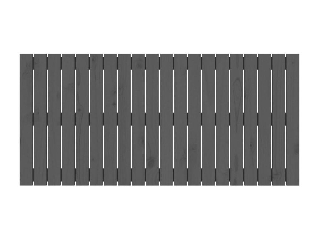 Lit en bois massif gris, 127,5 x 3 x 60 cm