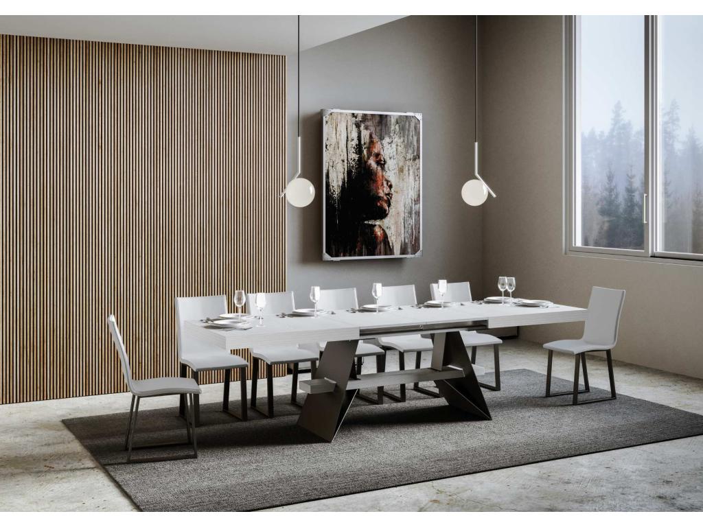 Table blanche, 90 x 160 cm